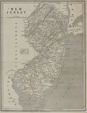 1842 Map of New Jersey